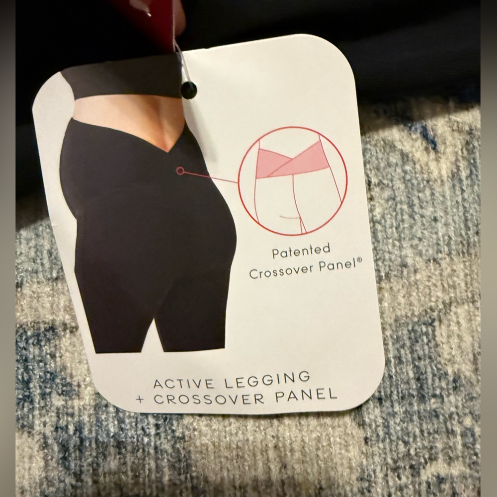 Maternity Black Active Legging with Crossover Panel - Picture 3 of 4